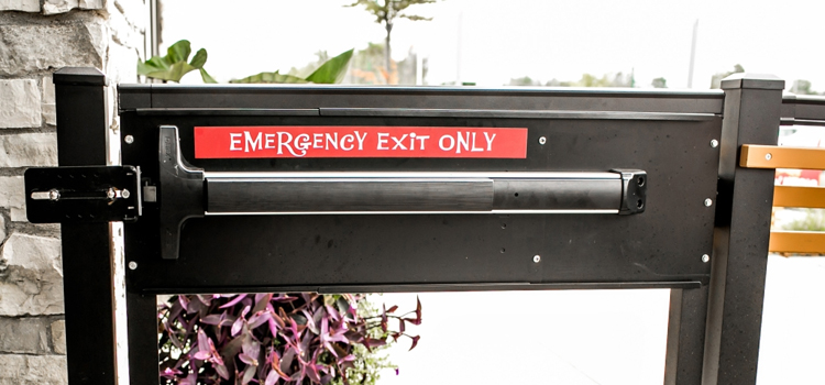 emergency push bar installation in Rubidoux